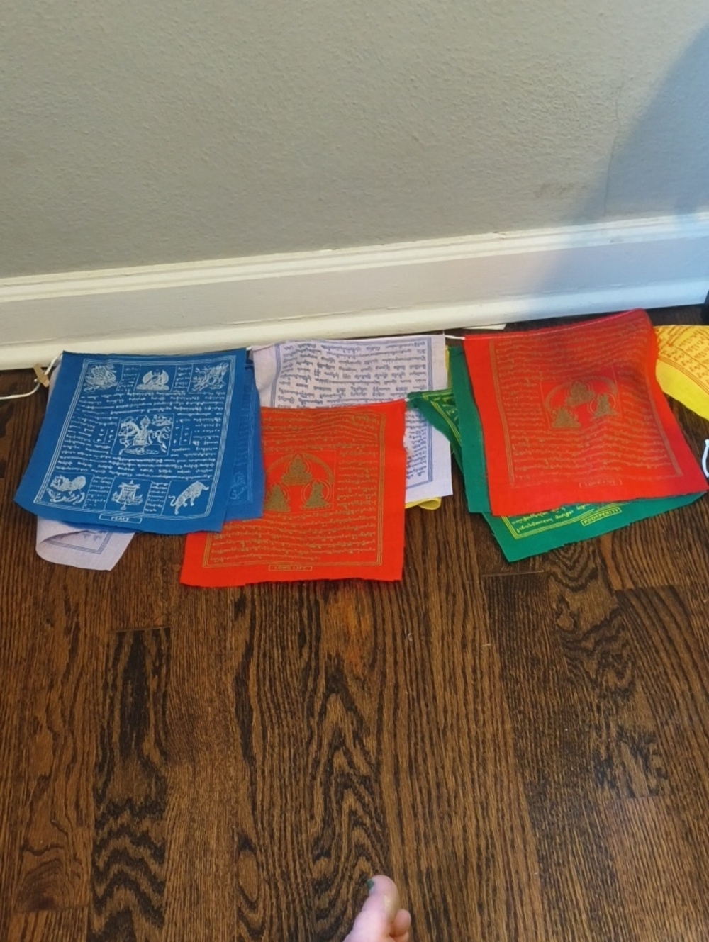 Colorful Tibetan Prayer Flags - Red, Blue, Green, Yellow